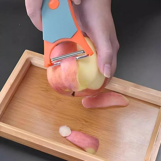 2 in 1 Fruit Peeler — Peel, Slice & Prep Effortlessly!